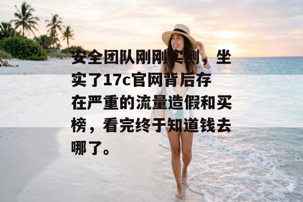 安全团队刚刚实测，坐实了17c官网背后存在严重的流量造假和买榜，看完终于知道钱去哪了。