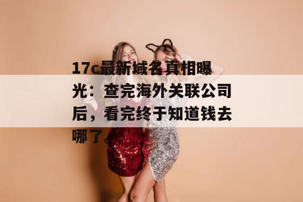 17c最新域名真相曝光：查完海外关联公司后，看完终于知道钱去哪了。